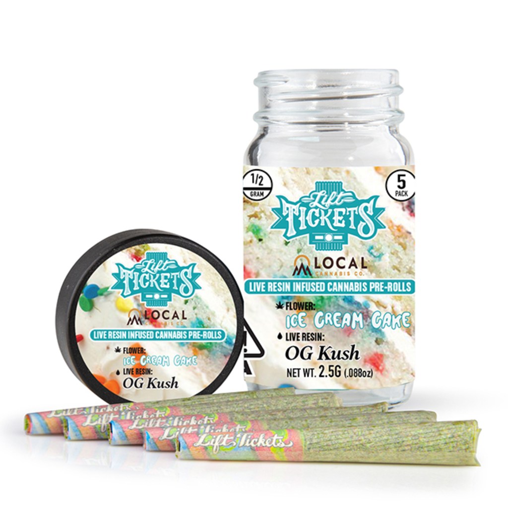 ICE CREAM CAKE X OG KUSH INFUSED PREROLL 5 PACK SPARC